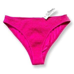 🔴 5 for $10 Rehab LAB Fuschia Ruched High Cut Swim Bottom Size L